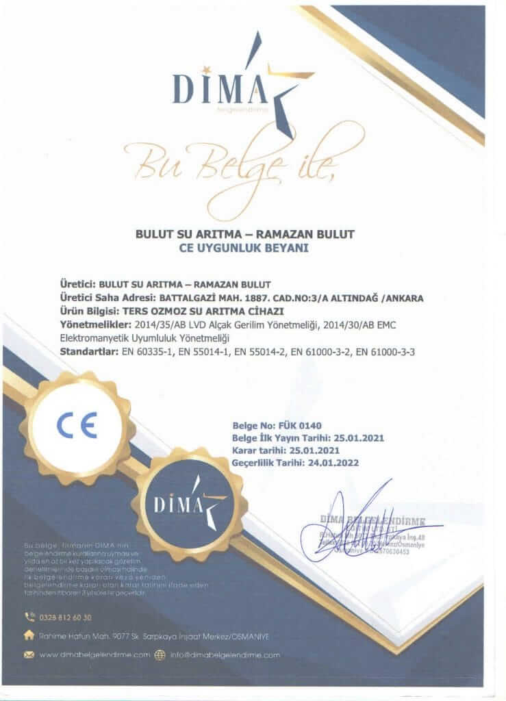 CE Kalite Belgesi