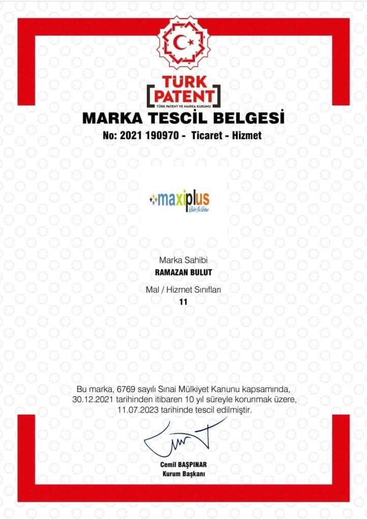 Maxiplus Marka Tescil